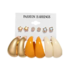 6PCS Women's Watch Earrings Rings Necklace Bracelet Set Ladies Butterfly Jewelry Set Leather Strap Quartz Watch