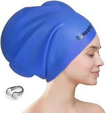 Large Swim Cap Braids Dreadlocks Extensions Weaves Long Hair Waterproof Silicone Cover Ear Bath Pool Shower