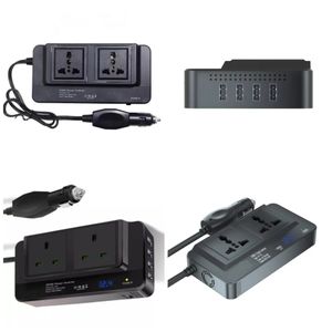 200W Car Charger Power Inverter Dc To Ac With 2 Outlets And 4 Usb Ports