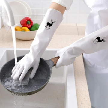 Waterproof Rubber Gloves Latex Dishwashing Gloves Kitchen Durable Cleaning Housework Chores Tools