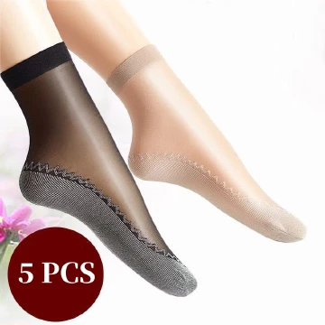 5 Pairs Women's Socks Cotton Ultra-thin Thin Breathable Socks