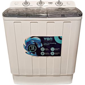 VON Von VALS-75BWY Twin Tub Washing Machine - 7.5Kg