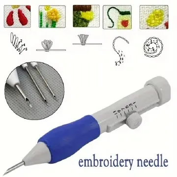 Embroidery Knitting Pocket Needle Pen Sewing Tool Punching Needle Magic Embroidery Needle Pen DIY Knitting Set