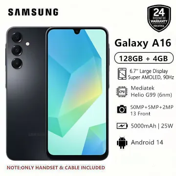 Samsung Galaxy A16 128GB+4GB 2-Year Local Warranty Official
