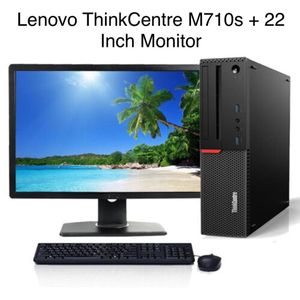 Lenovo Refurbished ThinkCentre M710s Core I5 7th Gen 8GB RAM 500GB HDD Desktop SFF + 22-inch LCD Monitor