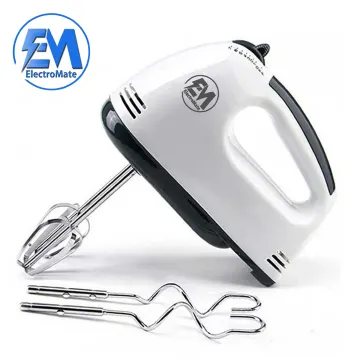 EM Hand Mixer Whisk Egg Beater Food Stirrer Grinder Blender Kitchenware Kitchen Tools Utensils ElectroMate White