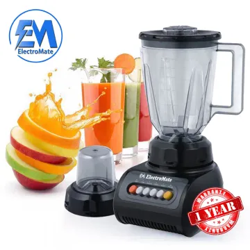 EM Blender 2-in-1 ElectroMate 1.5L Classic Juicer Grinder Multifunctional Jug Bottle Garlic Processor BD01/BD02