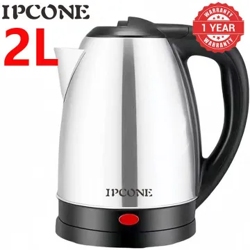 IPCONE Kettle 2L 1500W Energy Efficient Jug Cordless Stainless Steel Electric Water Kettle Boiling One Year Warranty