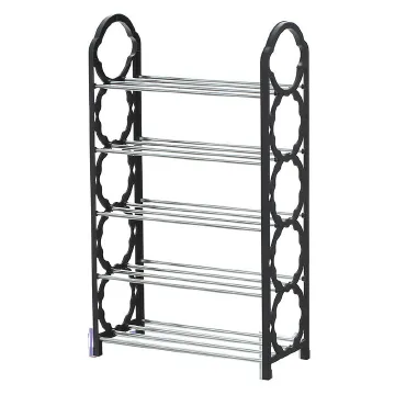 High Strength Steel Pipe 5-layer Simple Assemble Shoe Rack Floor Coat Hat Rack Integrated Household Storage Hangers Hall