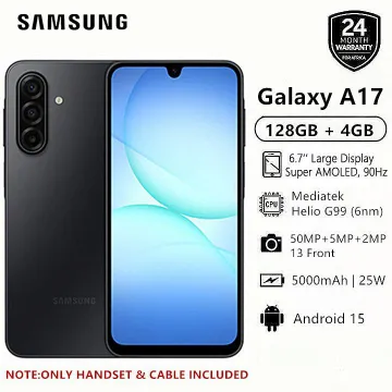 Samsung Galaxy A17 128GB+4GB 6.7" Super AMOLED Android 15 IP54