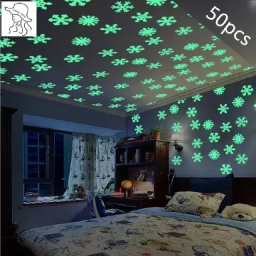 3D Home Decoration Wall Glowing Snowflake Wall Stickers Luminous Stickers Baby Room Living Room Bedroom Decoration