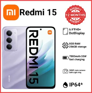 Xiaomi Redmi 15 256GB+16GB 6.9" 144Hz + Free Gifts New Launch
