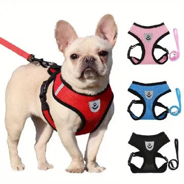Cat Dog Harness Adjustable Vest Walking Lead Leash Puppy Dogs Collar Mesh Harness Small Medium Pet Accessories