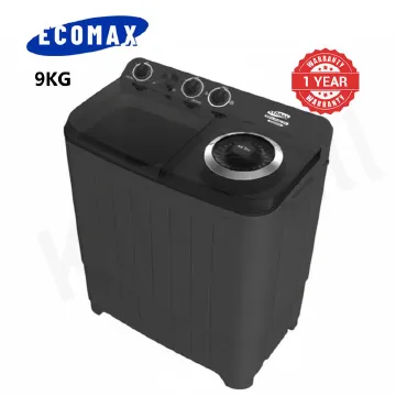 ECOMAX 9KG Twin Tub Washing Machine Air Dry Washer Transparent Top Lid B9kg