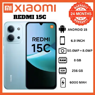 Xiaomi Redmi 15C 256GB+16GB Extended 6.9" LCD HyperOS