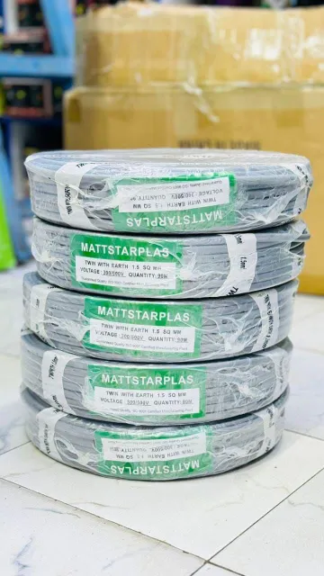 1.5MM Twin Mattstarplus Electrical Wire 90 Meters PVC Copper