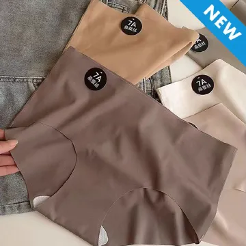 6PC Size M-XL Women's Seamless Ice Silk Panties Quick Drying Underwear Cotton Crotch Comfy Invisible Briefs Soft Thin Light