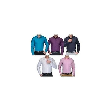 6Pack Official Mens Longsleeve Shirt Slim Fit Multi Color