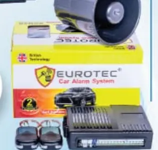 Eurotec Car Alarm System with Engine Cut-Off Immobilizer Central Locking