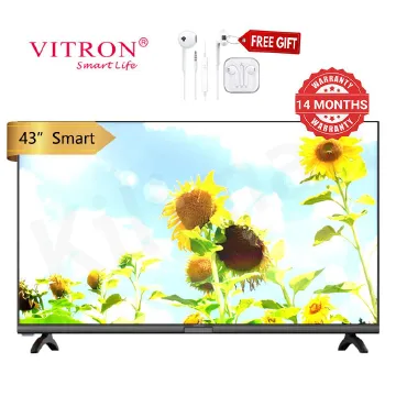 Vitron 43 Inch QLED Smart TV HTC4300QFS Android Bluetooth Full HD Frameless Netflix Youtube 1G+8G