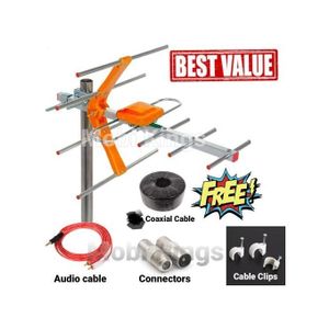 Phelistar Outdoor Digital TV Aerial Antenna + 3 FREE GIFTS