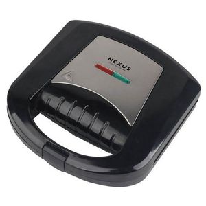 Nexus 2 In 1 Sandwich Maker With Black Triangle Plate - Black & White