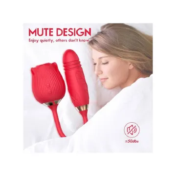 2 in 1 Rose Sex Toy Sucking Vibrator 10 Suction Modes