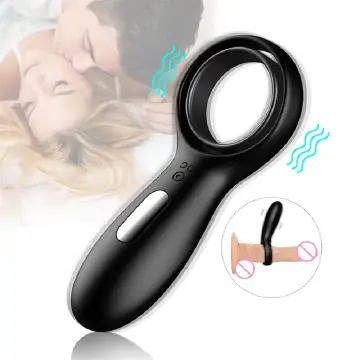 Rechargeable Cock Ring Rubber Head Glans Vibrator Delay