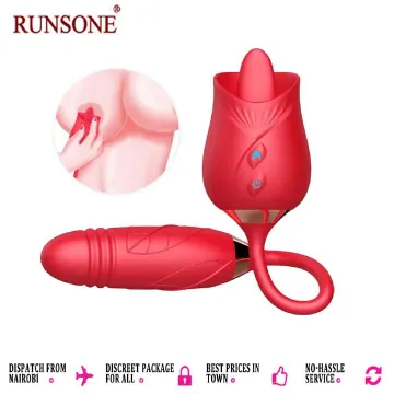 Rose Toy Vibrator Thrusting G-Spot Dildo Clitoral Licking Anal