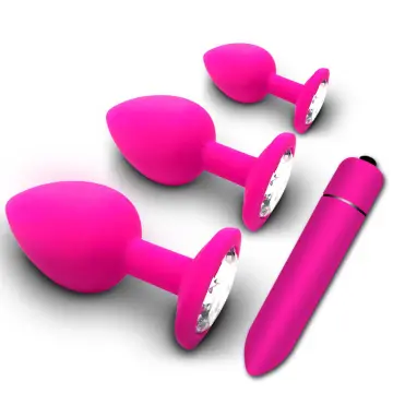 Soft Silicone Anal Butt Plug Prostate Massager Bullet Pink